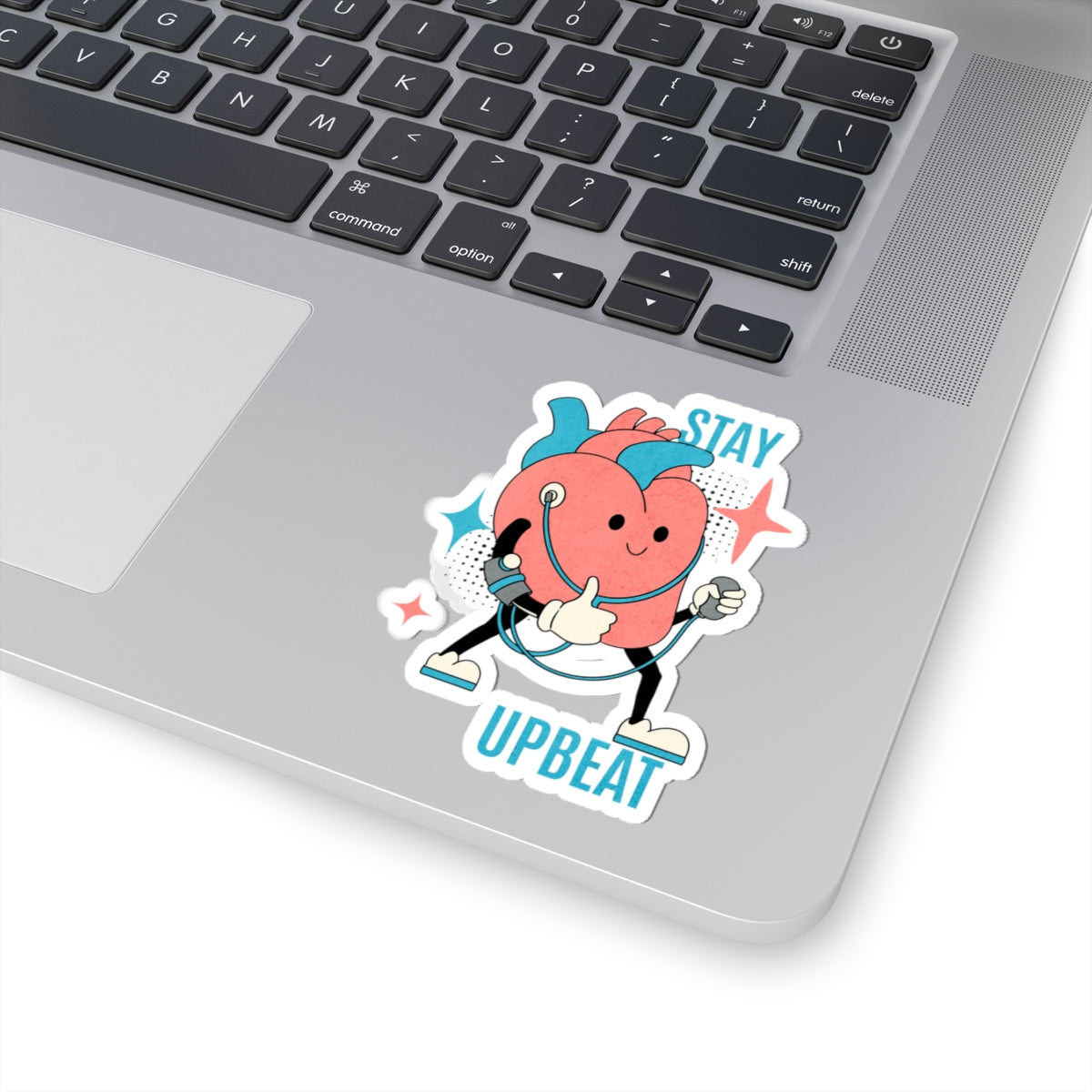 Stay Upbeat Heart Sticker