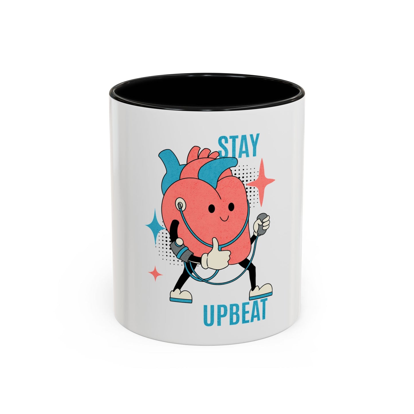 Stay Upbeat Heart Coffee Mug