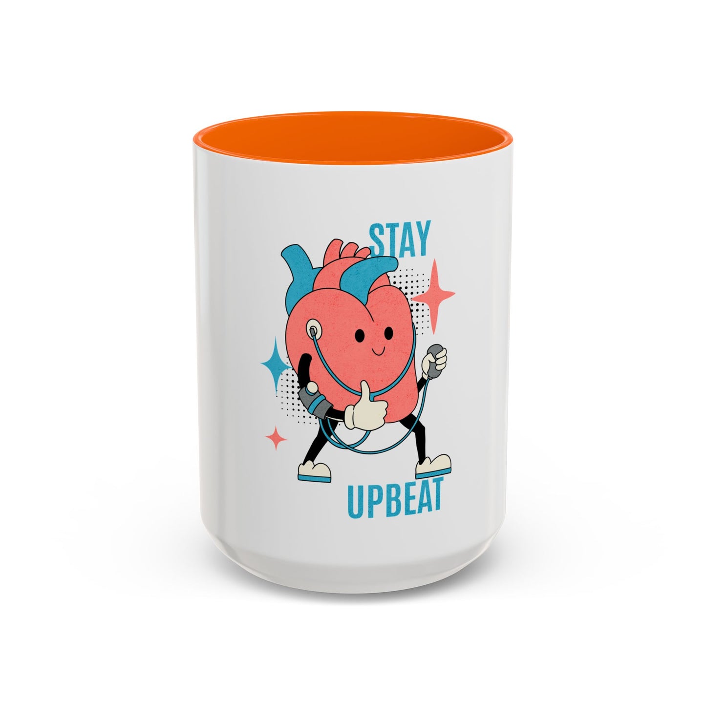 Stay Upbeat Heart Coffee Mug