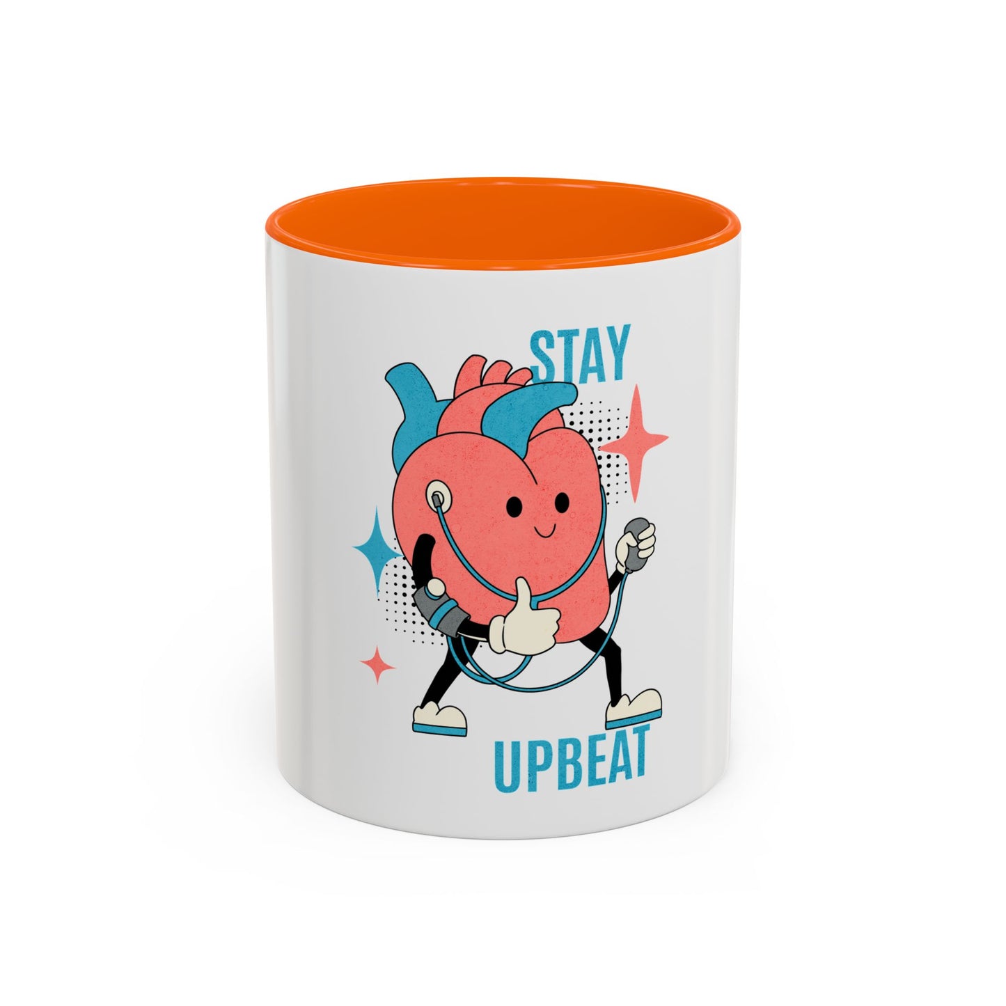 Stay Upbeat Heart Coffee Mug