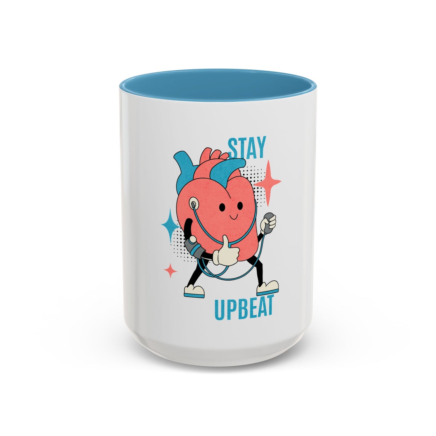 Stay Upbeat Heart Coffee Mug