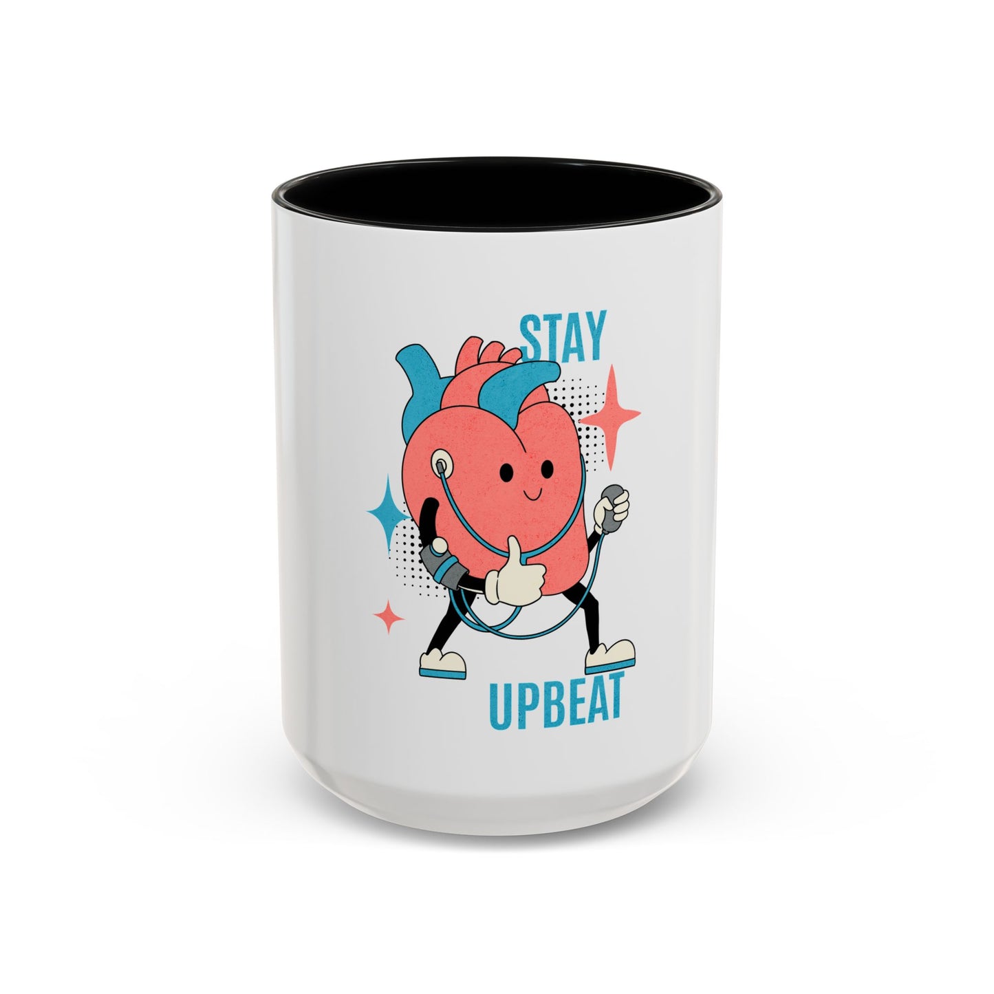 Stay Upbeat Heart Coffee Mug
