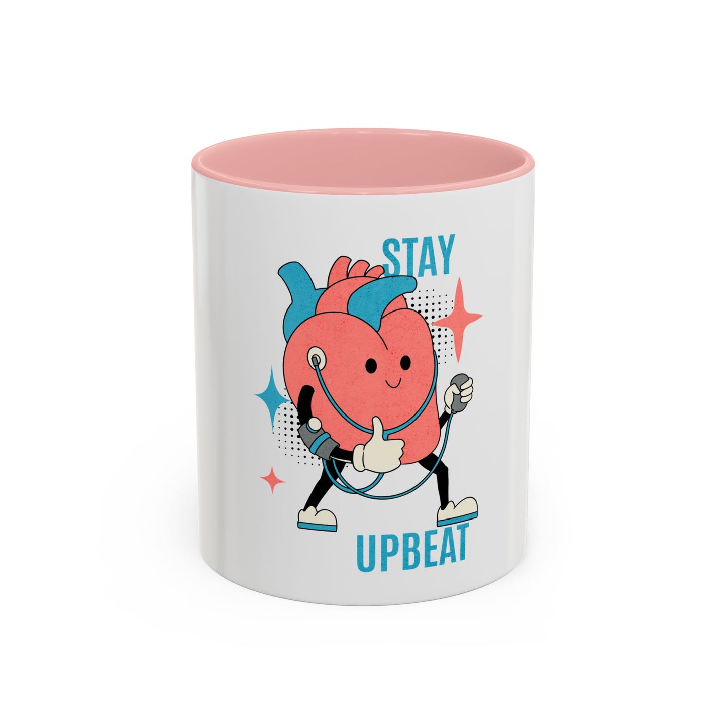 Stay Upbeat Heart Coffee Mug