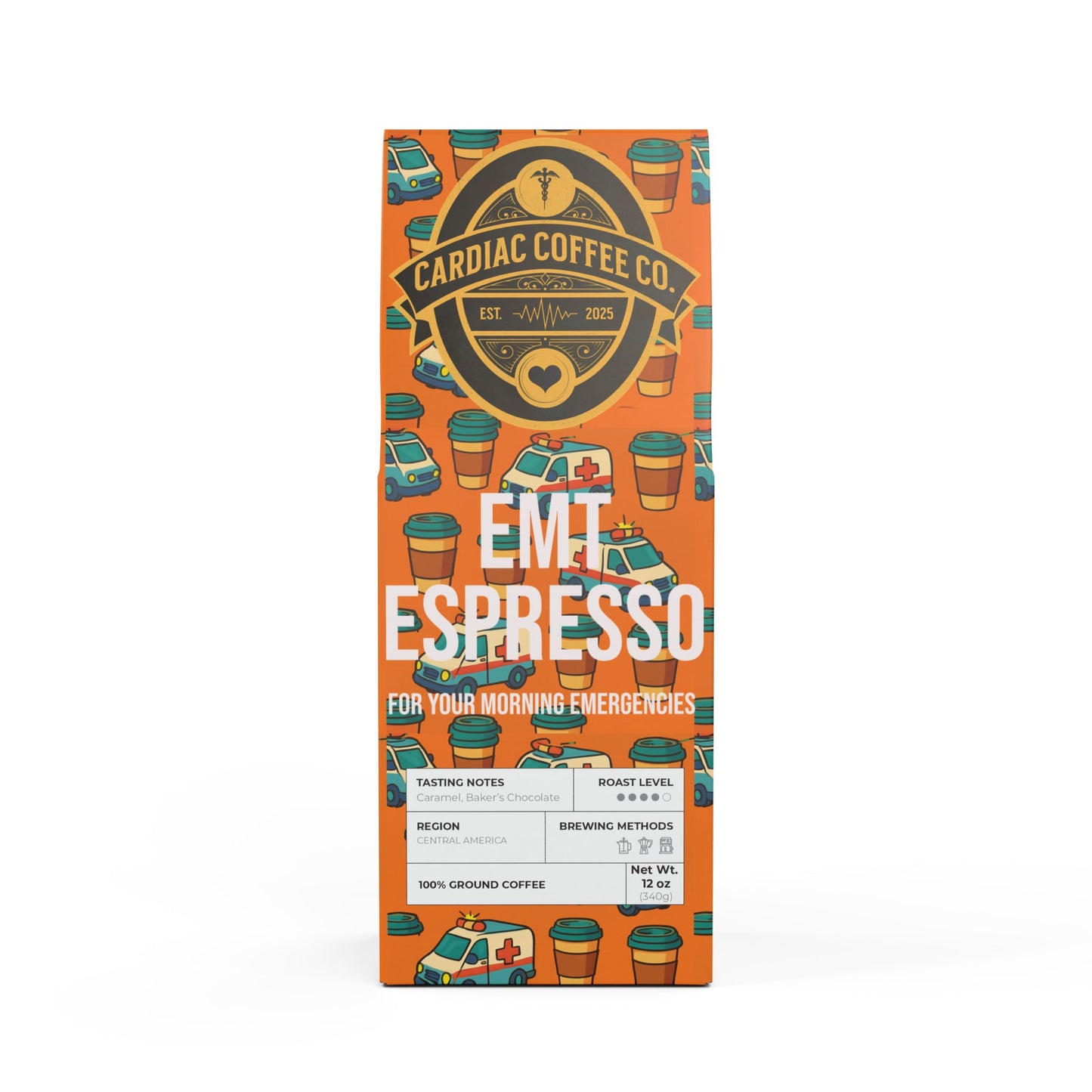 EMT Espresso Coffee Blend (Medium-Dark Roast): Benefits Emergency Medicine Personnel