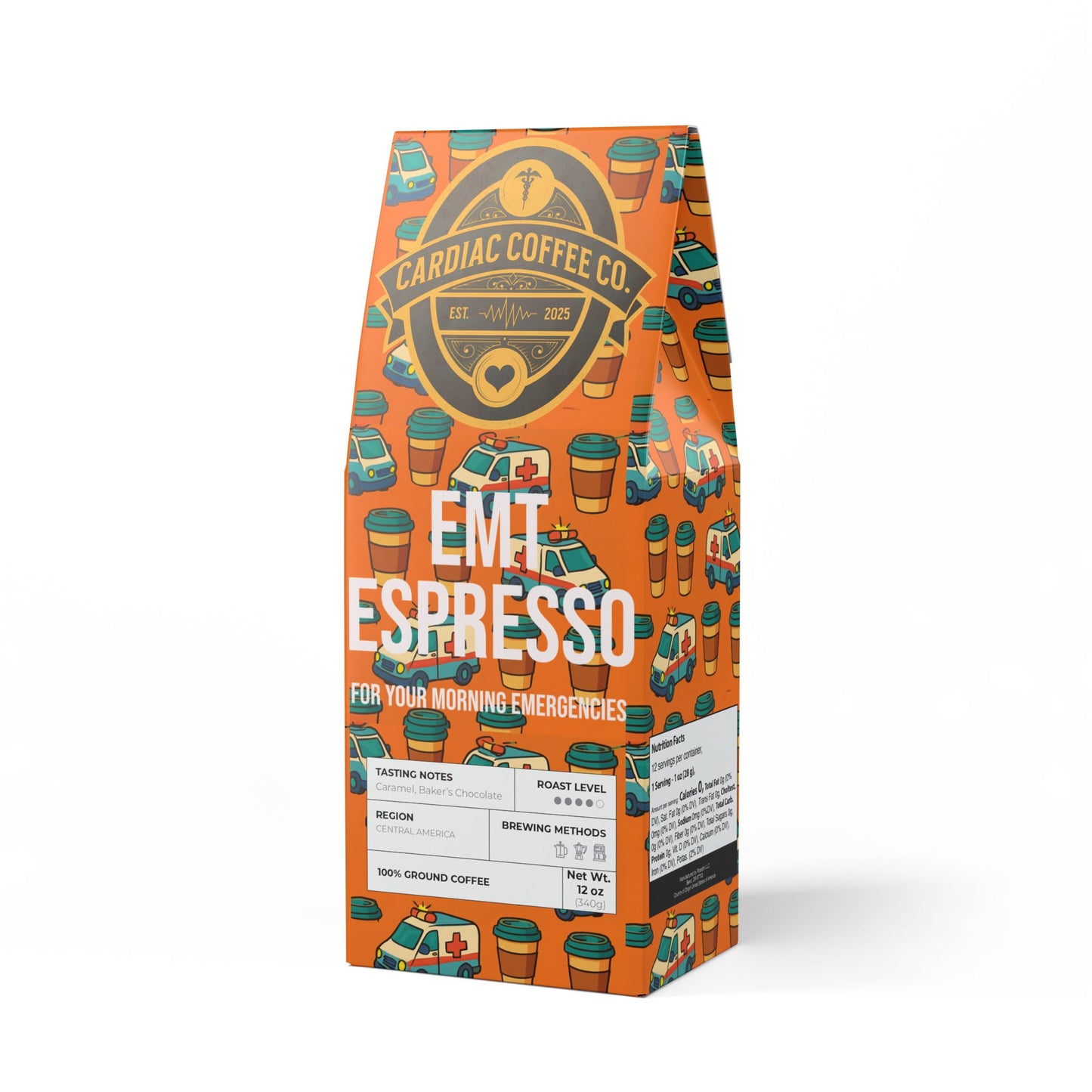 EMT Espresso Coffee Blend (Medium-Dark Roast): Benefits Emergency Medicine Personnel