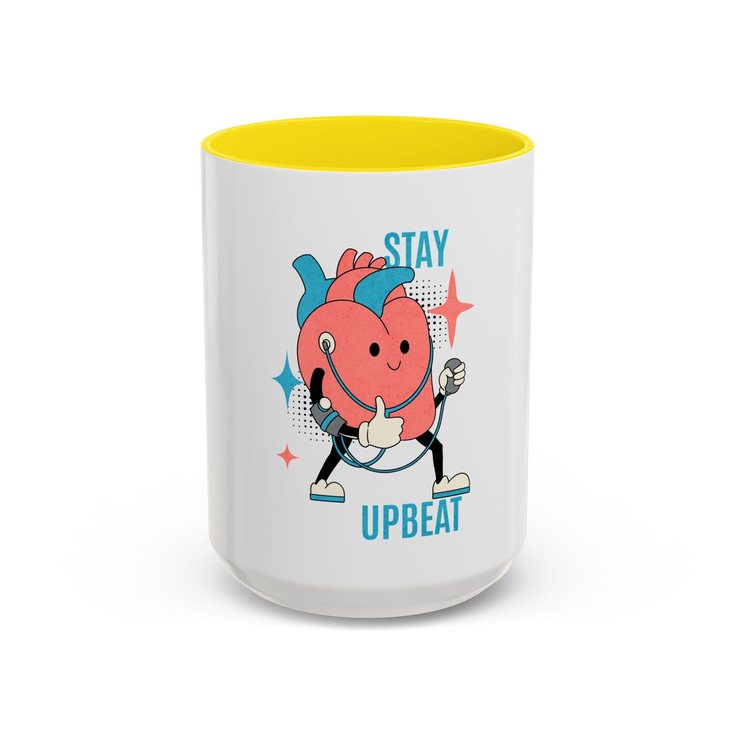 Stay Upbeat Heart Coffee Mug