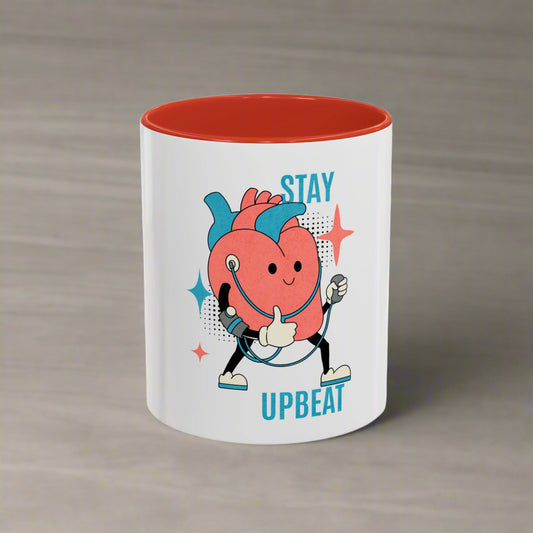 Stay Upbeat Heart Coffee Mug