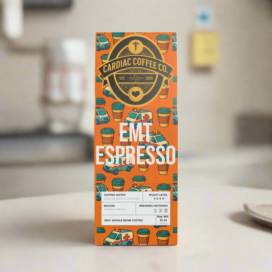 EMT Espresso Coffee Blend (Medium-Dark Roast): Benefits Emergency Medicine Personnel