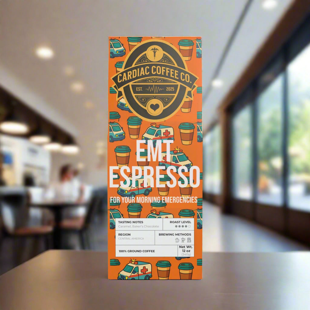 EMT Espresso Coffee Blend (Medium-Dark Roast): Benefits Emergency Medicine Personnel