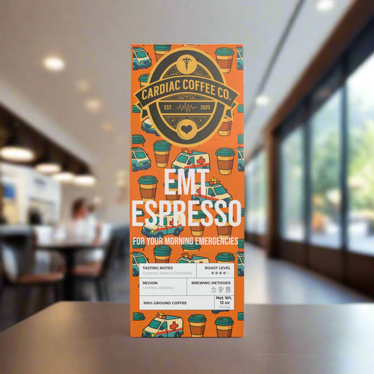 EMT Espresso Coffee Blend (Medium-Dark Roast): Benefits Emergency Medicine Personnel