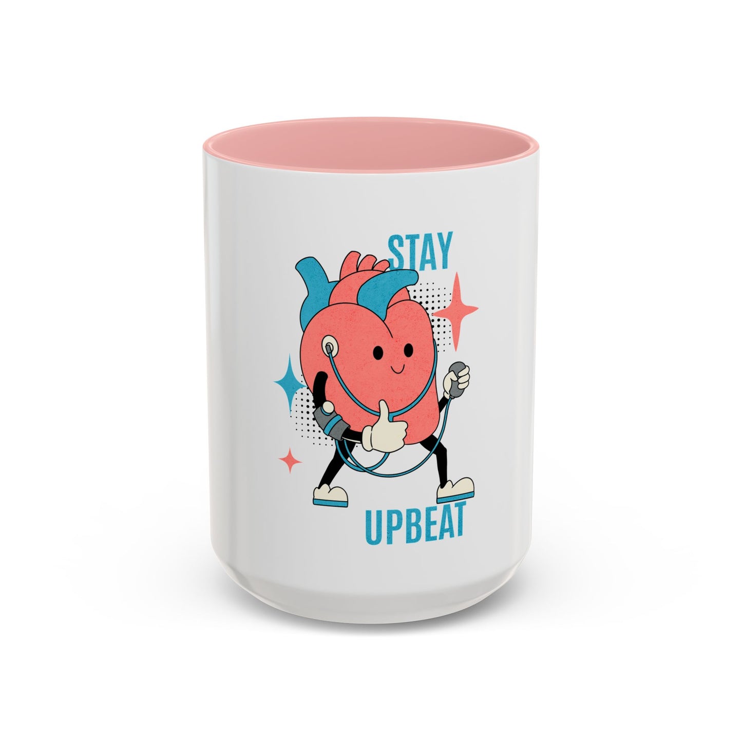 Stay Upbeat Heart Coffee Mug
