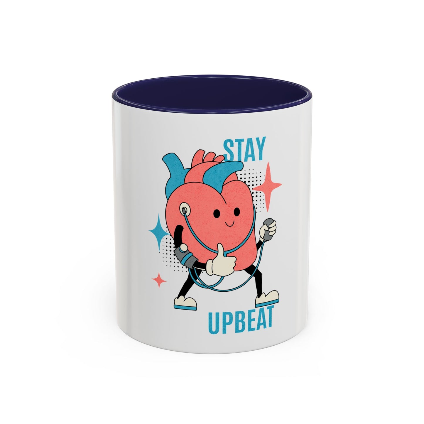 Stay Upbeat Heart Coffee Mug