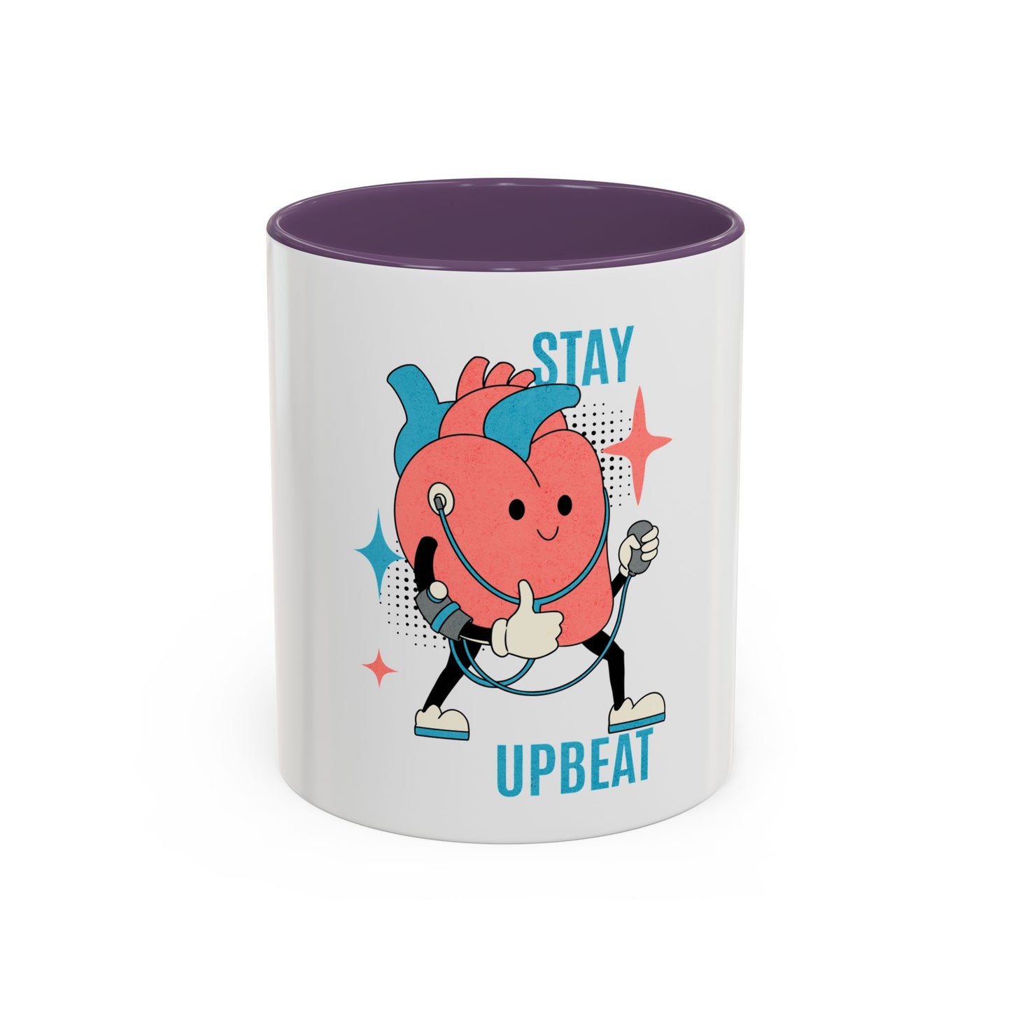 Stay Upbeat Heart Coffee Mug