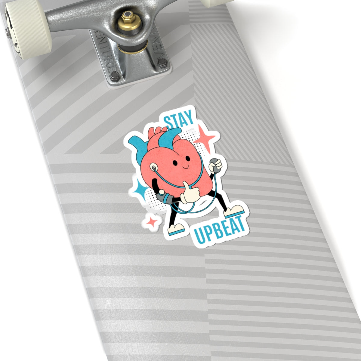 Stay Upbeat Heart Sticker