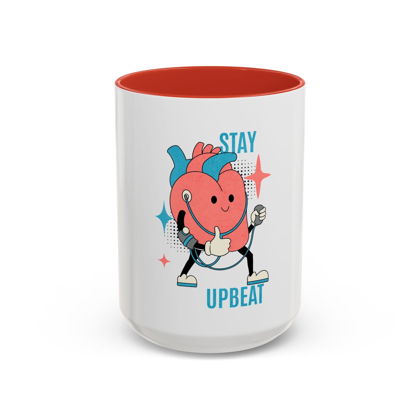 Stay Upbeat Heart Coffee Mug