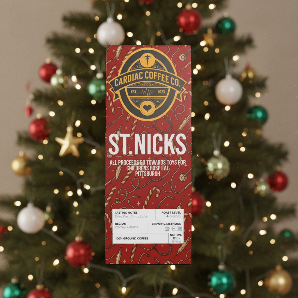 Saint Nick’s coffee blend 100% of profit goes to Children’s Hospital Pittsburgh!!