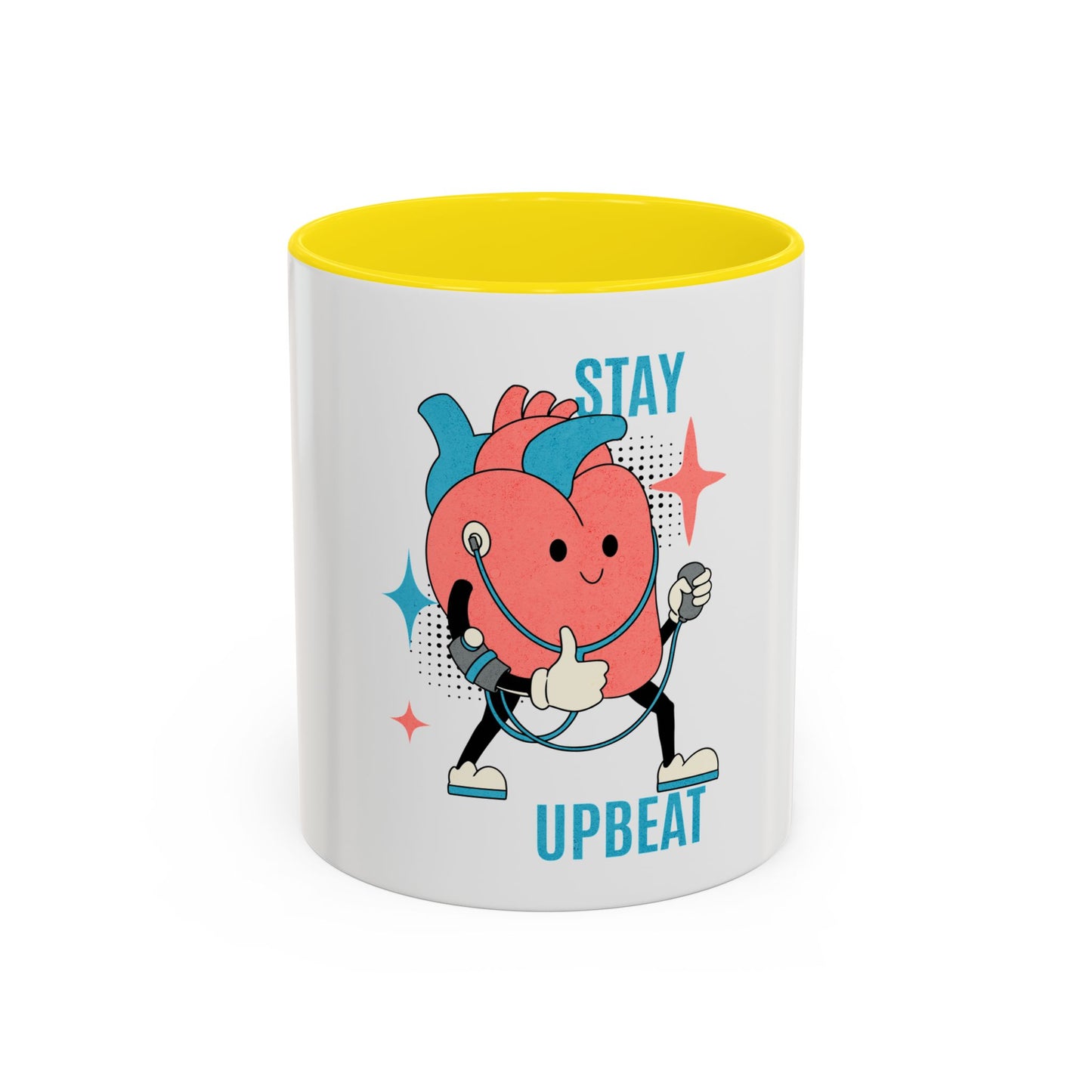 Stay Upbeat Heart Coffee Mug